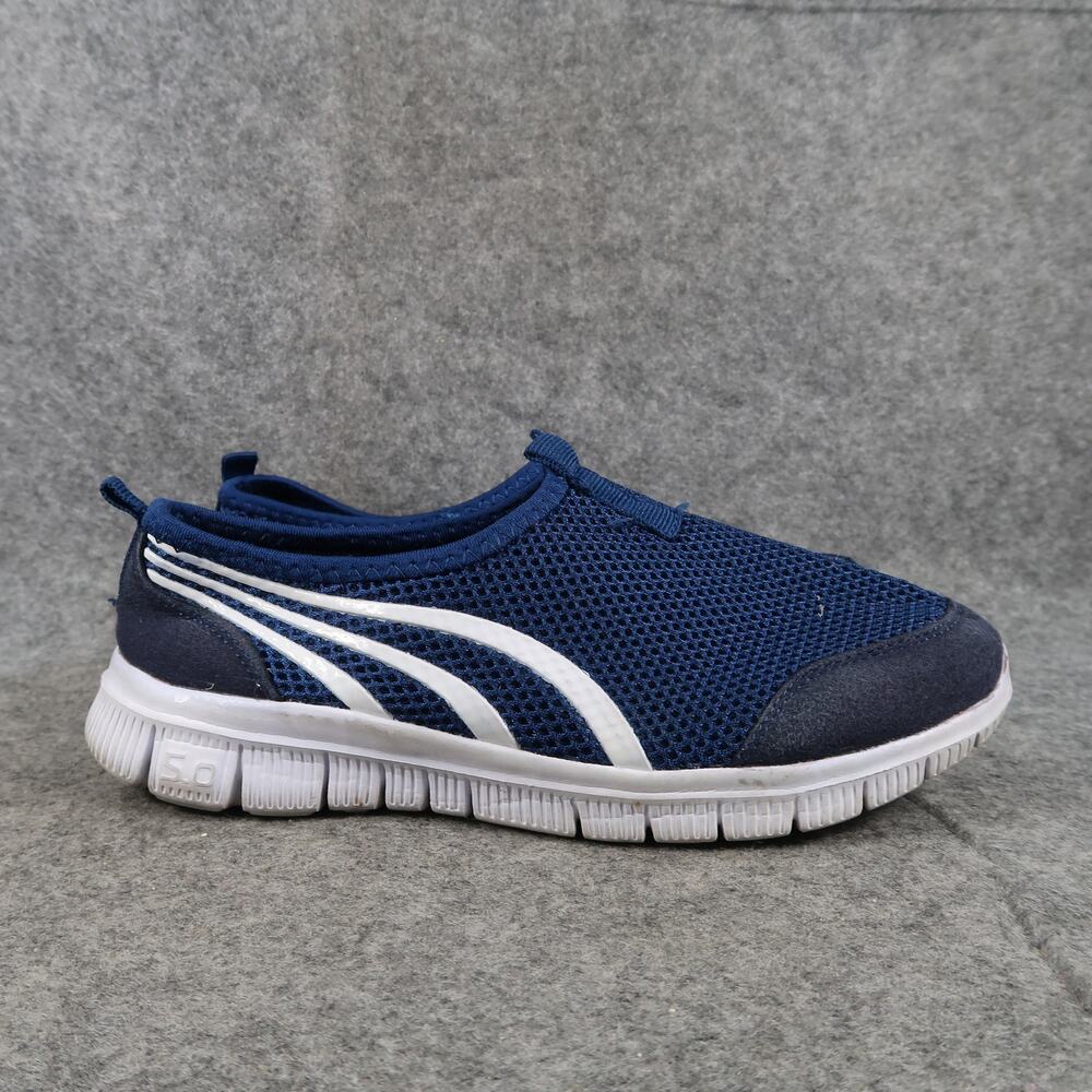 Casual Shoes Womens 37 Slip On Mesh Trainers Sneaker Loafer Comfort Blue Walking